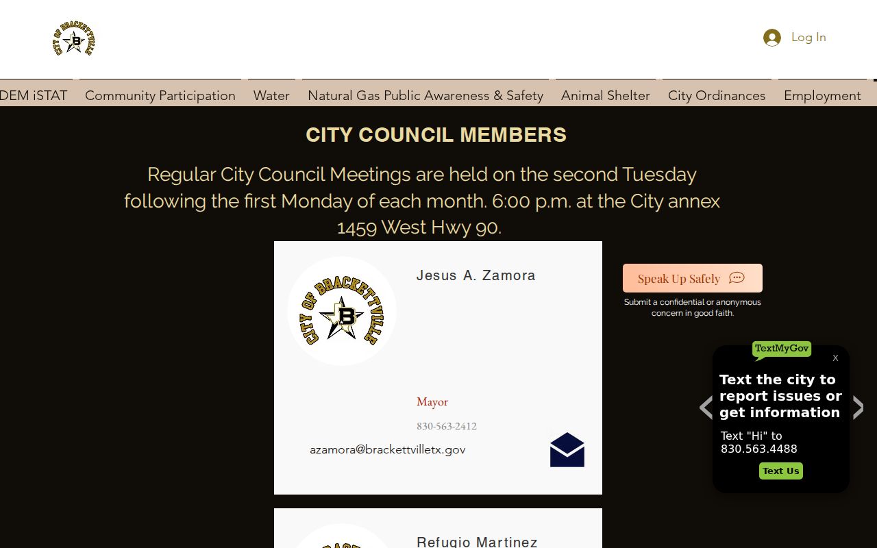 Brackettville criminal history and city records contact page