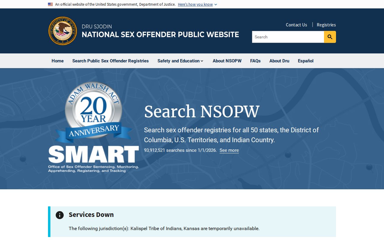 Kinney County sex offender check national registry search