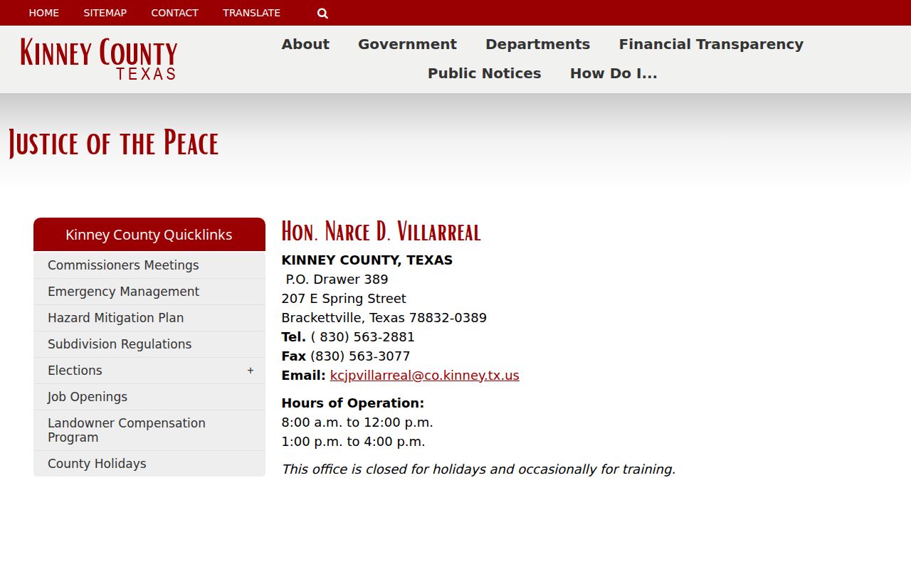 Spofford criminal court records route through Kinney Justice of the Peace
